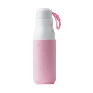 Eltoro Stainless Steel Bottle - 500ml - White with Pink Sleeve