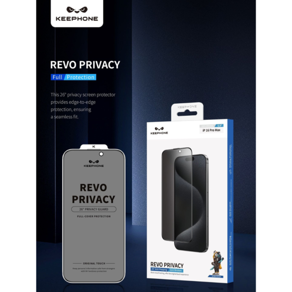 Keephone Iphone 16 Pro Max Revo Hd Glass Screen Protector - Privacy