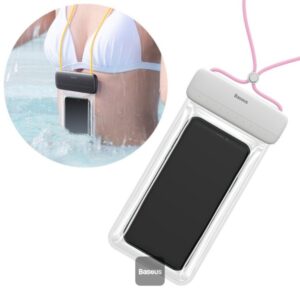 Baseus Waterproof Bag and Phone Case IPX8 7.2 Inches - White