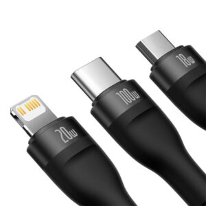 Baseus Flash Series Ⅱ One-For-Three Fast Charging Cable Type-C to M+L+C 100W