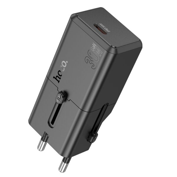 Hoco AC25 Mini Single Port PD30W Universal Travel Charger - Black