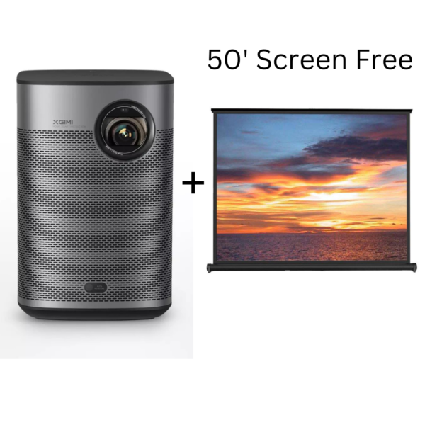 XGIMI Halo Plus FHD Smart Portable Projector – Silver + 50 Inch Screen Free