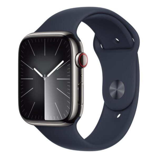 Apple Watch Series 9 GPS + Cellular 41mm Graphite Stainless Steel Case with Midnight Sport Band