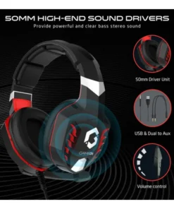 GameOn GOK901 Nightfall LED Gaming Headset - Black - Image 9