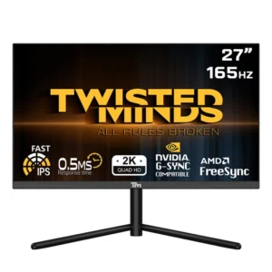 Twisted Minds Gaming Monitor - 27'' QHD IPS 165Hz 0.5MS HDMI 2.1 HDR400 RGB Black - Monitor