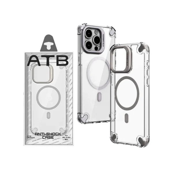 ATB Design MagSafe and Lens Stand Anti-Shock Case - Clear