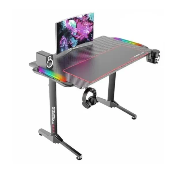 Twisted Minds T Shaped Gaming Desk Stand - RGB Black