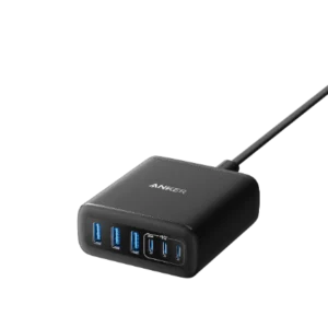 Anker Charger (112W, 6 Ports, GaN) - Black