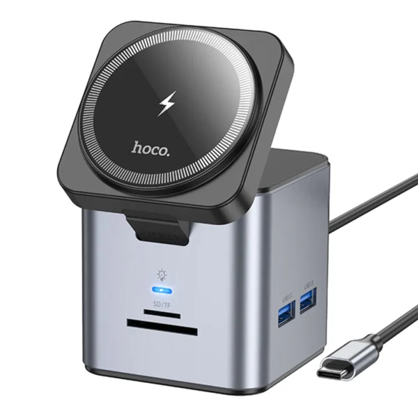 Hoco HB49 - 9in1 Magnetic Wireless Fast Charging Station – PD100W Type-C to HDMI