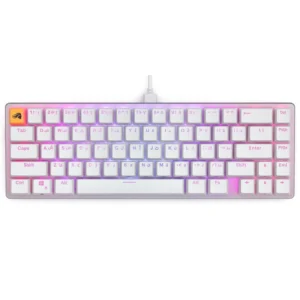 Glorious GMMK2 65% Pre-Built ANSI Wired RGB Mechanical Gaming Keyboard (Arabic Layout) - White