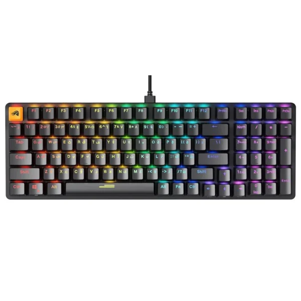 Glorious GMMK2 Full Size 96% Pre-Built Wired RGB Mechanical Gaming Keyboard (Arabic Layout) - Black