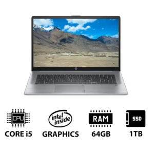 HP 470 G10 - 17.3" FHD / i5 / 64GB / 1TB (NVMe M.2 SSD) / DOS (Without OS) / 1YW - Laptop