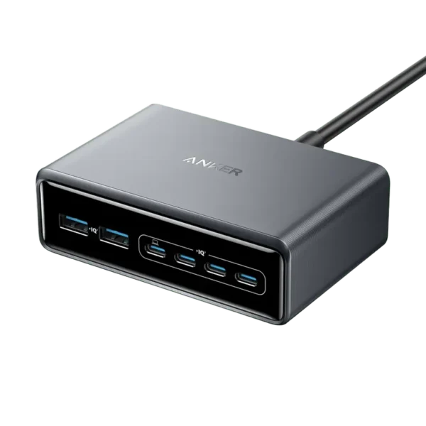 Anker Prime Ultra Dekstop Charger 200w 6 Port 2 USB-A 4 USB-C - Black