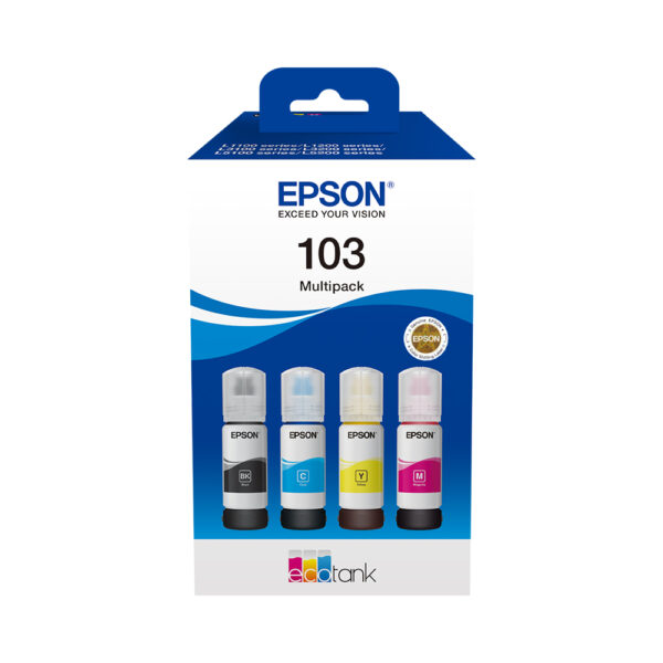 Epson 103 EcoTank 4-colour Ink Bottles - Multipack