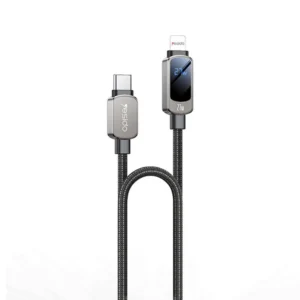 Yesido CA180, 27W, Type C to Lightning Cable with Digital Display - 1.2M