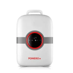 Powero+ 22L Mini Refrigerator Dual core CNC - White/Grey