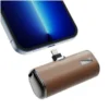 iWALK Small Portable Charger 4500mAh Power Bank – Leather Brown
