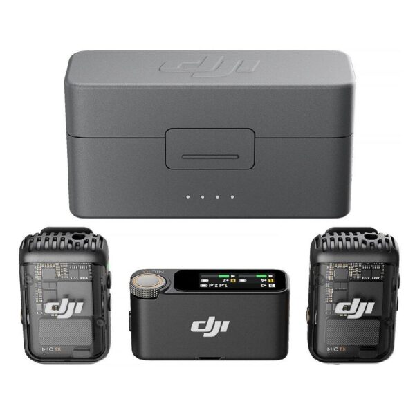 DJI Mic 2Transmitters, Receiver and Charging Case Full Kit, DJI-MIC200 - Black