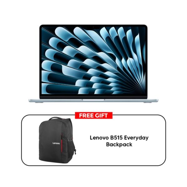 Apple MacBook Air 15-Inch M4 Chip with 10‑Core CPU and 10‑Core GPU, 16 GB, 256 GB SSD English /Arabic - Sky Blue