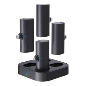 IWalk LinkPod Charging Station 4x4000mAh (2 Type C & 2 Lightning), Small Portable Charger - Black