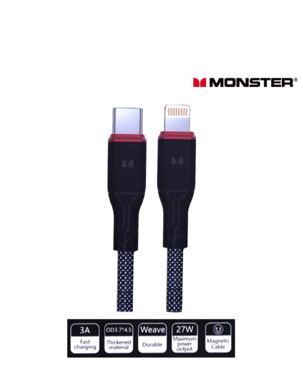 Monster Lightning to Type-C Cable 27W