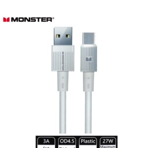 Monster USB to Type-C Cable 27W - White