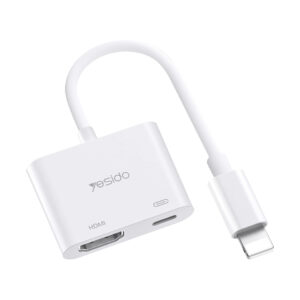 Yesido HM06 8 Pin to HDMI Audio Video Adapter - Lightning / 1080p / USB - White