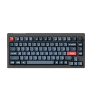 Keychron V1 Max QMK/VIA Wireless RGB Mechanical Gaming Keyboard (Gateron Jupiter Red Switch) - Black (Arabic Layout)