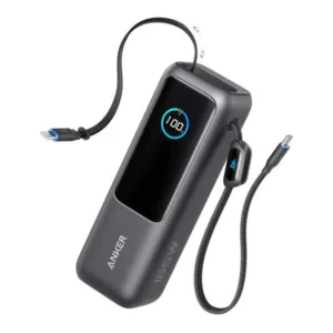Anker Power Bank (25K 165W Built-In And Retractable Cables) - Black