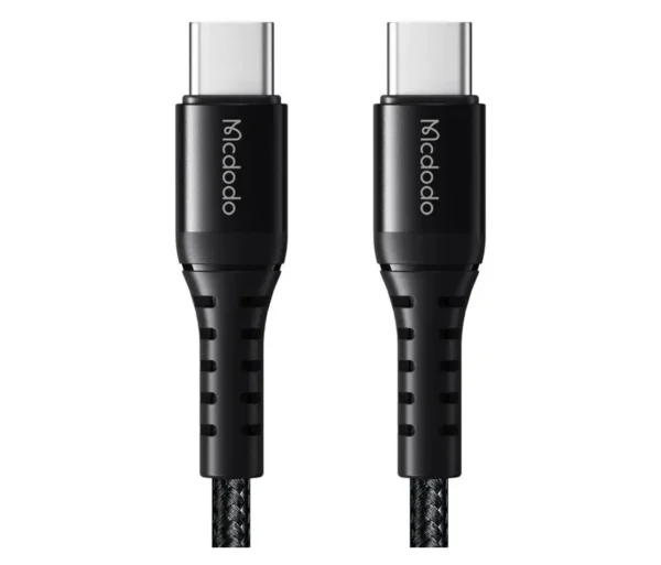 Mcdodo USB-C To USB-C 60W Bending Reinforced Cable 1M (CA-5643) - Black