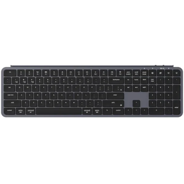 Keychron B6 Pro Full-Size Ultra-Slim Wireless ZMK Custom Keyboard for Windows & Mac, Arabic / English - Space Grey