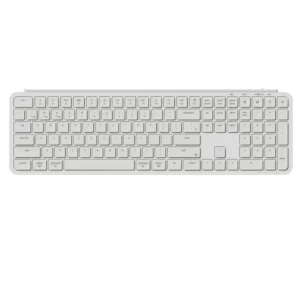 Keychron B6 Pro Full-Size Ultra-Slim Wireless ZMK Custom Keyboard for Windows & Mac, Arabic / English - White