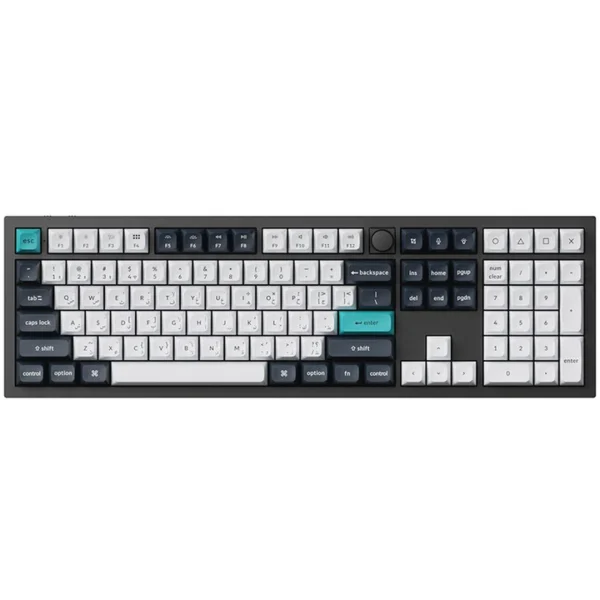 Keychron Q6 Max 100% QMK/VIA Wireless RGB Mechanical Gaming Keyboard (Gateron Jupiter Red Switch) - Black (Arabic Layout)