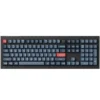 Keychron V6 Max 100% RGB Backlight Swappable Fully Assembled Knob, QMK/VIA Wireless Mechanical Gaming Keyboard (Gateron Jupiter Red Switch) - Carbon Black - English/Arabic Keyboard