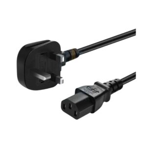 Kuwes UK Type Power Cord - 3 Pin C13 Plug / 13A Fuse / 3 Meters