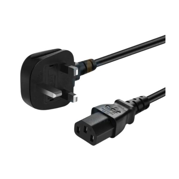 Kuwes UK Type Power Cord - 3 Pin C13 Plug / 13A Fuse / 3 Meters