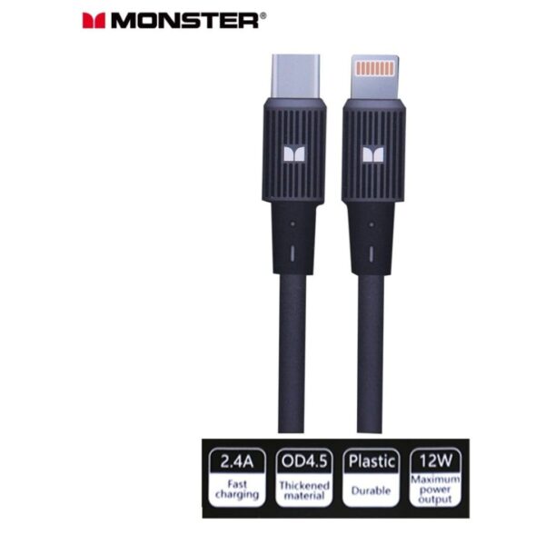 Monster Lightning to Type-C Cable 12W