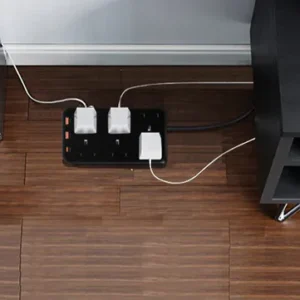 XPower 9 Output Sockets Power Strip (3m Wire) - Black