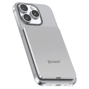 Xpower 5000mah 20w 2in1 Wireless Ultra Thin Power Bank - Silver