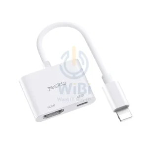 Yesido HM06 8 Pin to HDMI Audio Video Adapter - Lightning / 1080p / USB - White