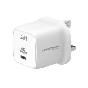Pawa Pocketmini GaN 45W Travel Charger Type C Port - White