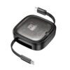 Hoco U140 Type-C to Type-C Multi-function Retractable Storage Data Cable - Black