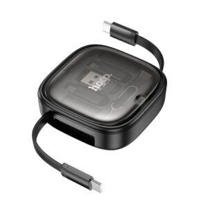 Hoco U140 Type-C to Type-C Multi-function Retractable Storage Data Cable - Black