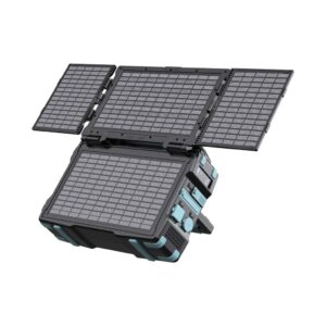 Powerology 76800mAh Portable Solar Power Generator 284Wh 400W QC - Black
