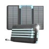 Powerology 16000mAh Solar Multi-Cable Power Bank PP070 - Black