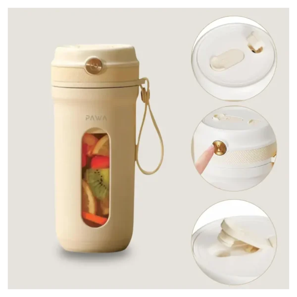 Pawa Jugo Portable Blender 350ml 80W - White - Image 2