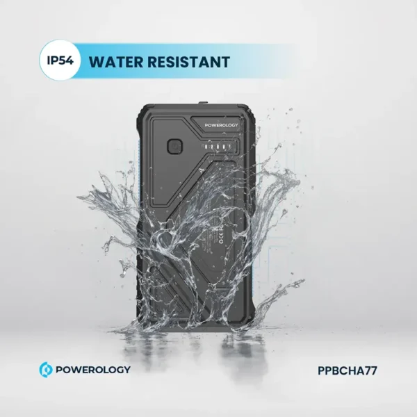 Powerology 27000mAh Solar Wireless Charging Power Bank PP077 Pd 20W - Black - Image 5