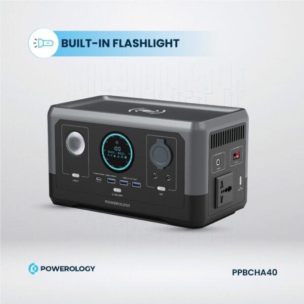 Powerology Portable Power Generator Fast Charging 76800mAh 300W - Black - Image 6