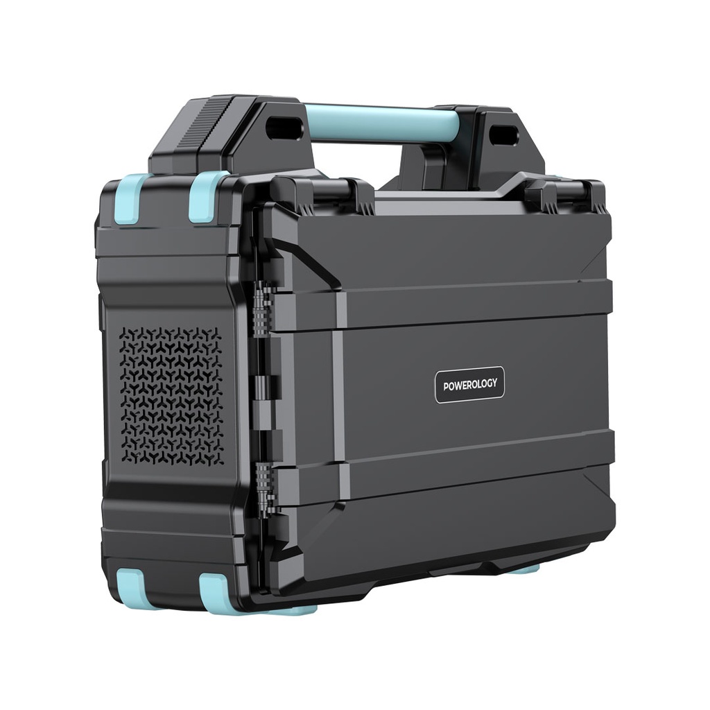 Powerology 76800mAh Portable Solar Power Generator 284Wh 400W QC - Black - Image 2