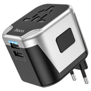 Hoco AC5 Travel Charger Dual USB Output with Plug Conversion EU / UK / US / AUS.Hoco AC5 Travel Charger Dual USB Output with Plug Conversion EU / UK / US / AUS.